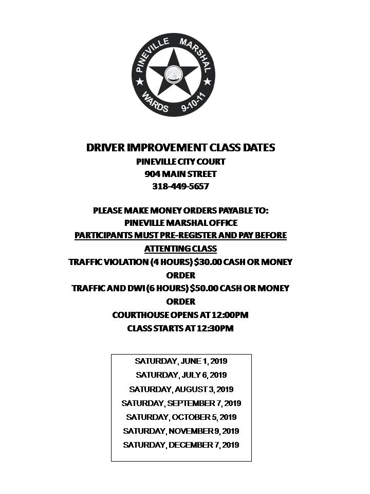 Marshal's Driver Improvement Class