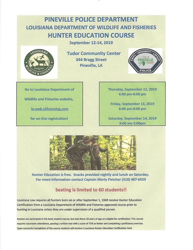 2019 Hunter Education Course