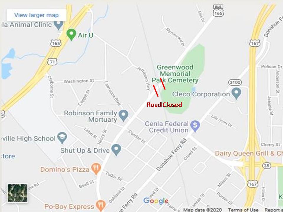 Pineville, LA / Road Closures