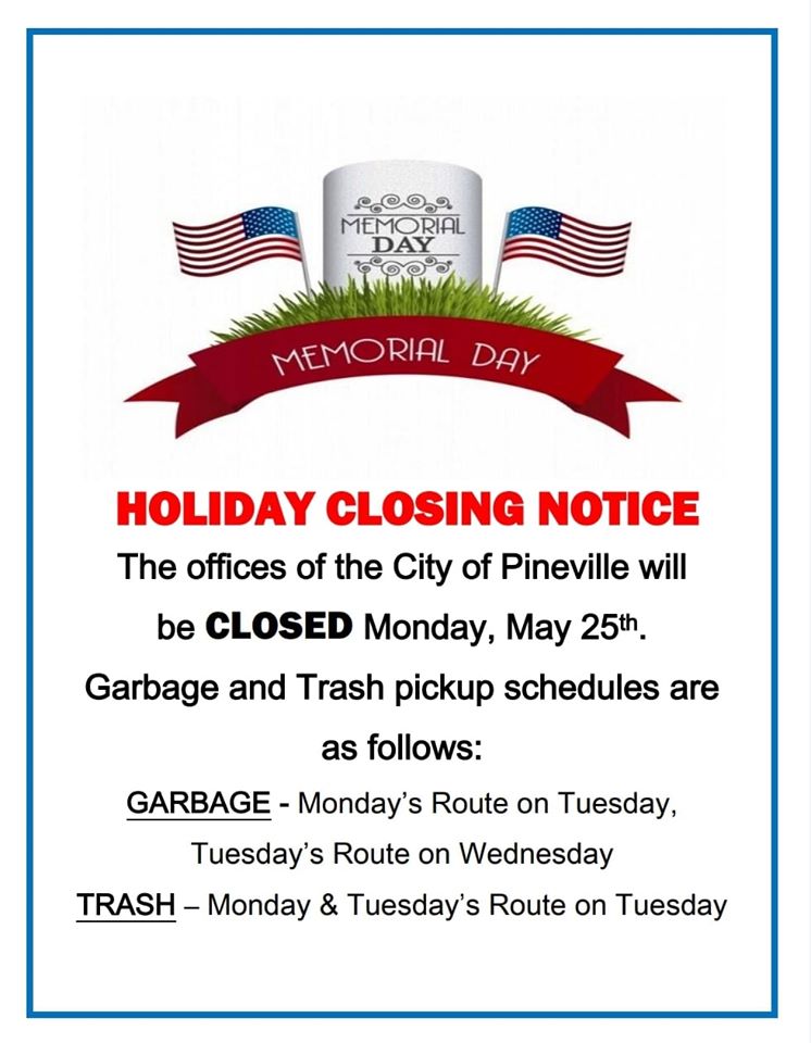 2020 Memorial Day Closure