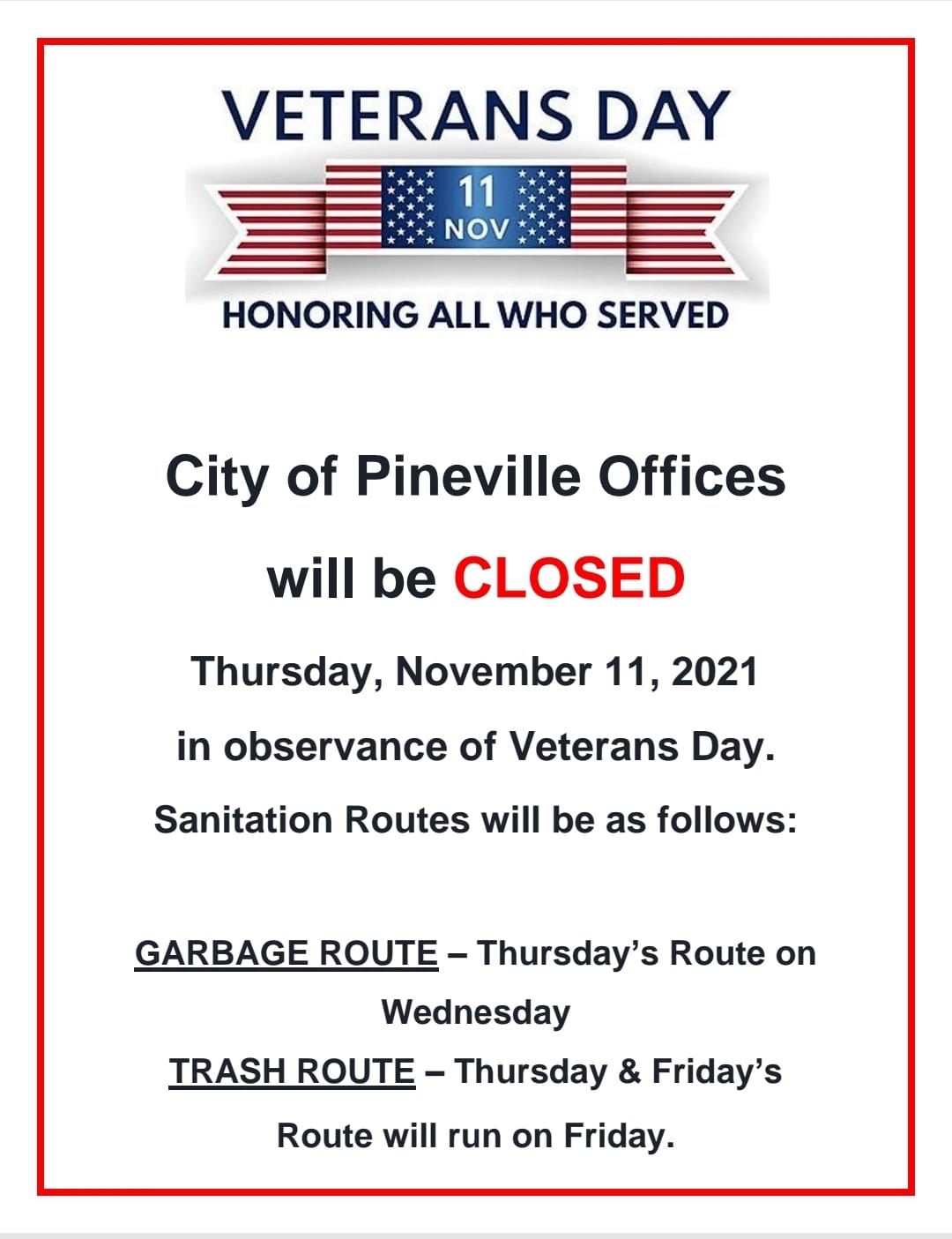 2021 Veteran's Day