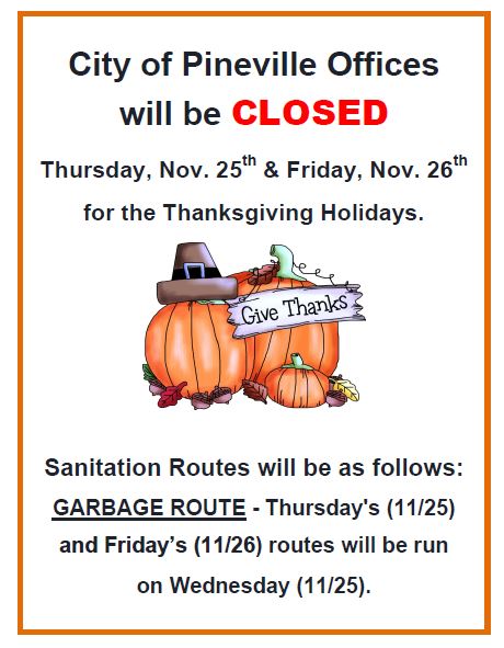 2021 Thanksgiving Closure