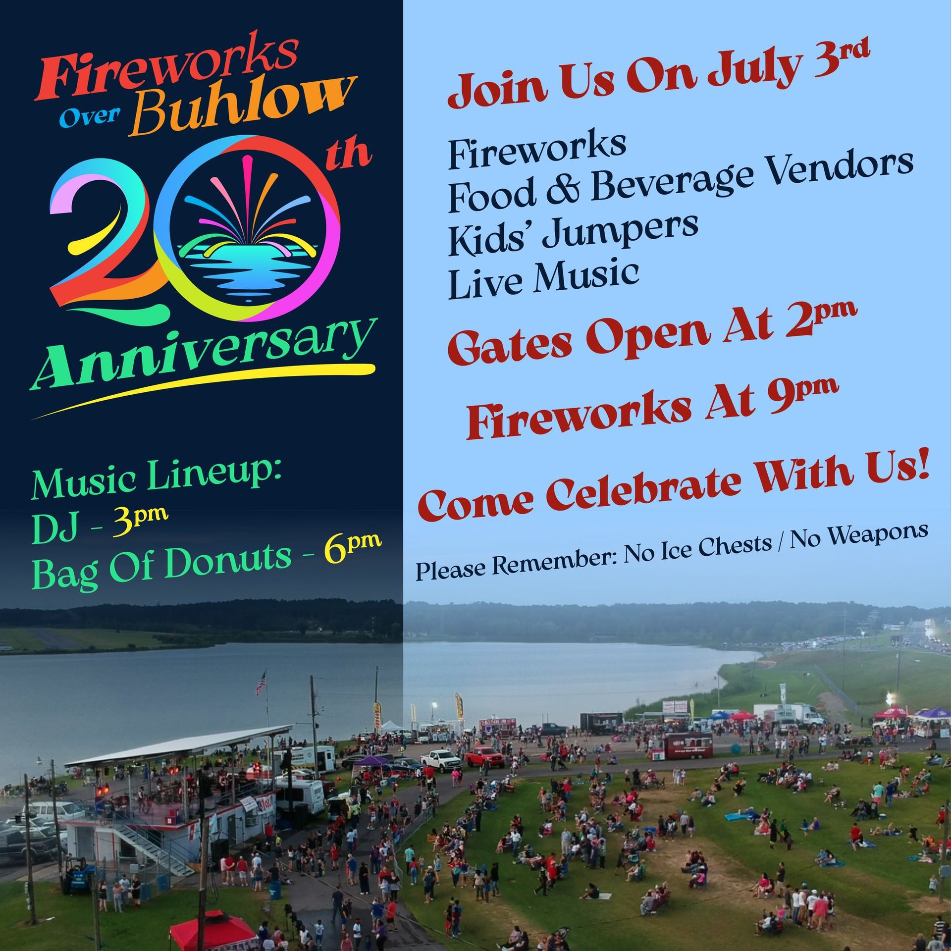 Fireworks Over Buhlow -- July 3rd